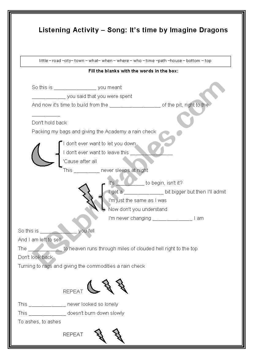 Song - ItÂ´s time by Imagine Dragons