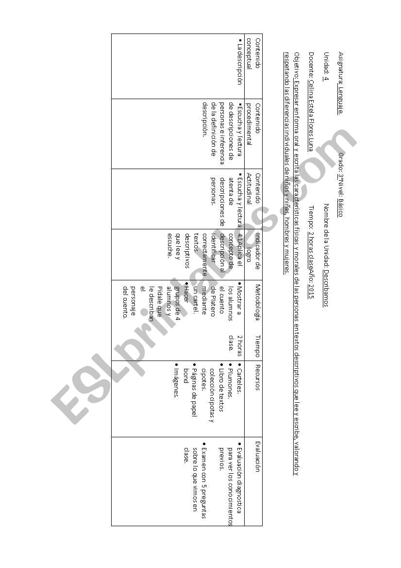 lesson plan worksheet