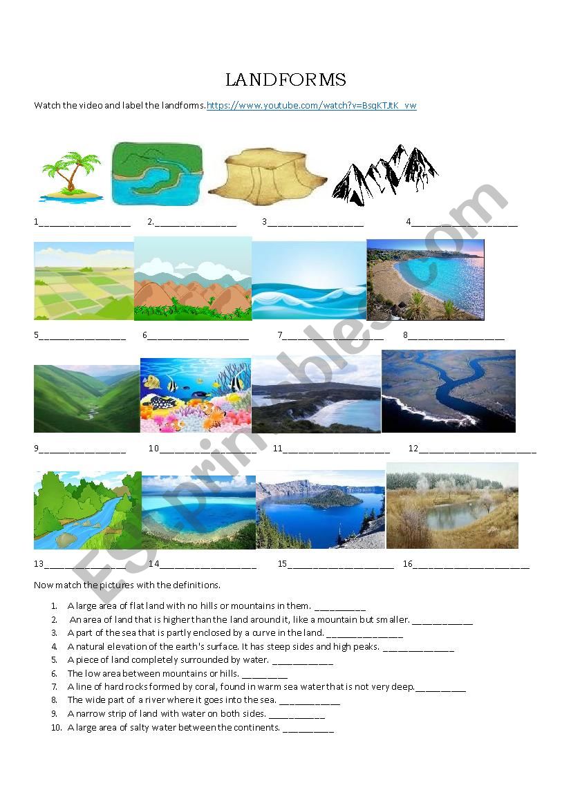 LANDFORMS- Geographical Features