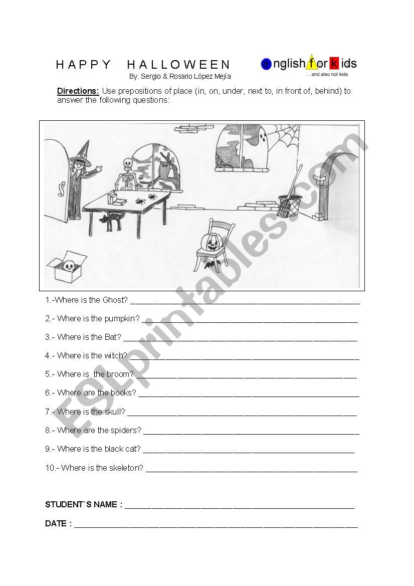 Halloween worksheet