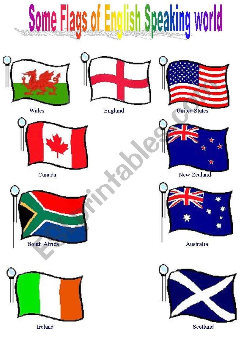 Some Flags of English Speaking World