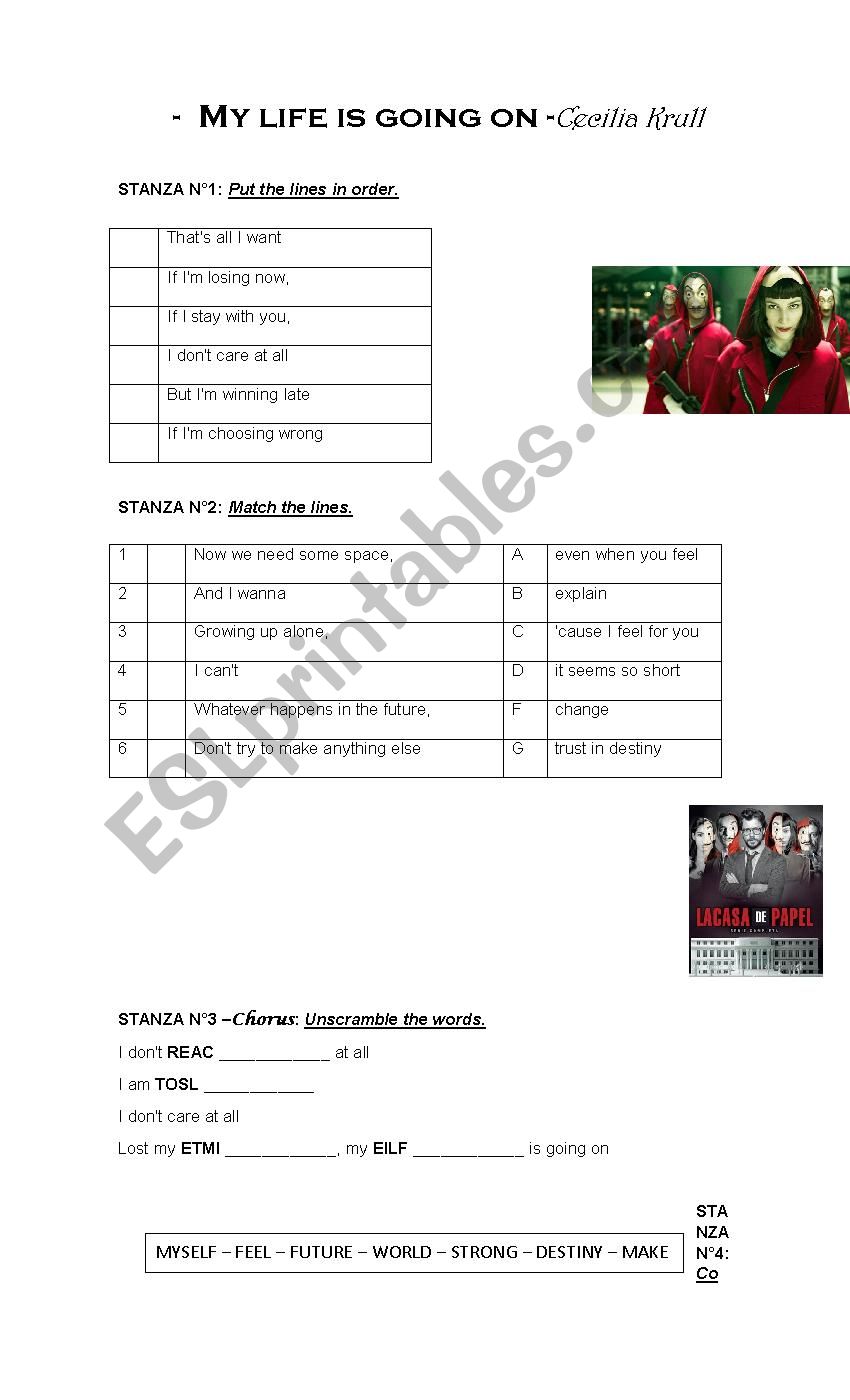 My life is going on - La casa de papel