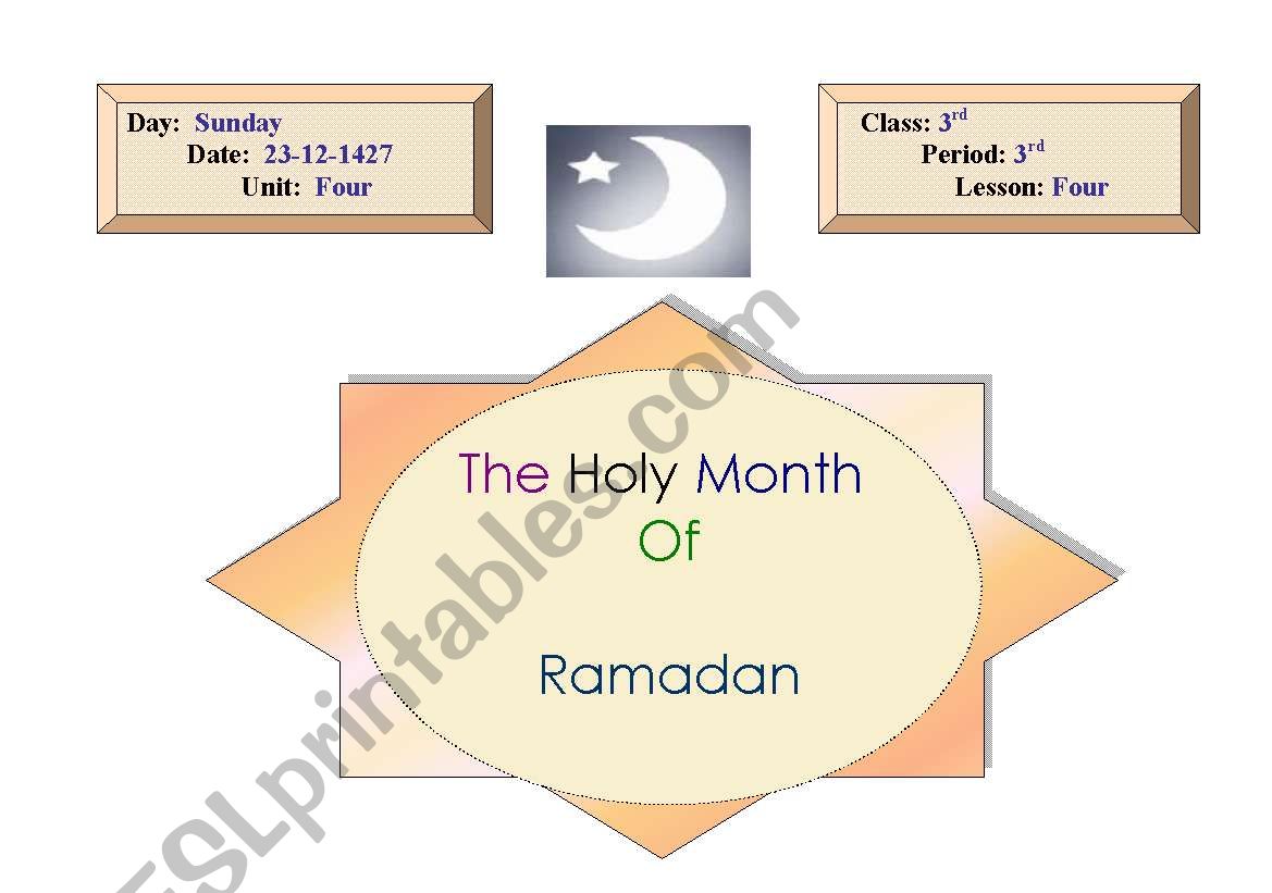 ramadan worksheet
