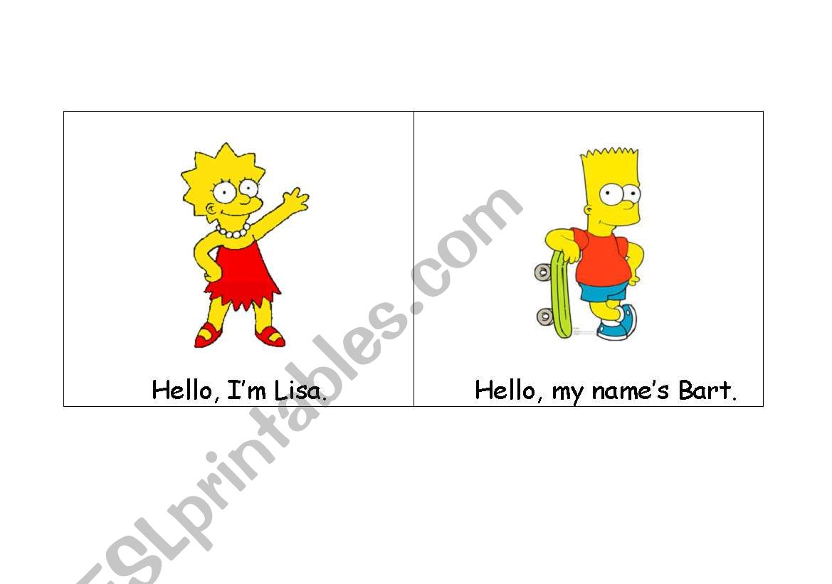 the simpsons: introductions worksheet