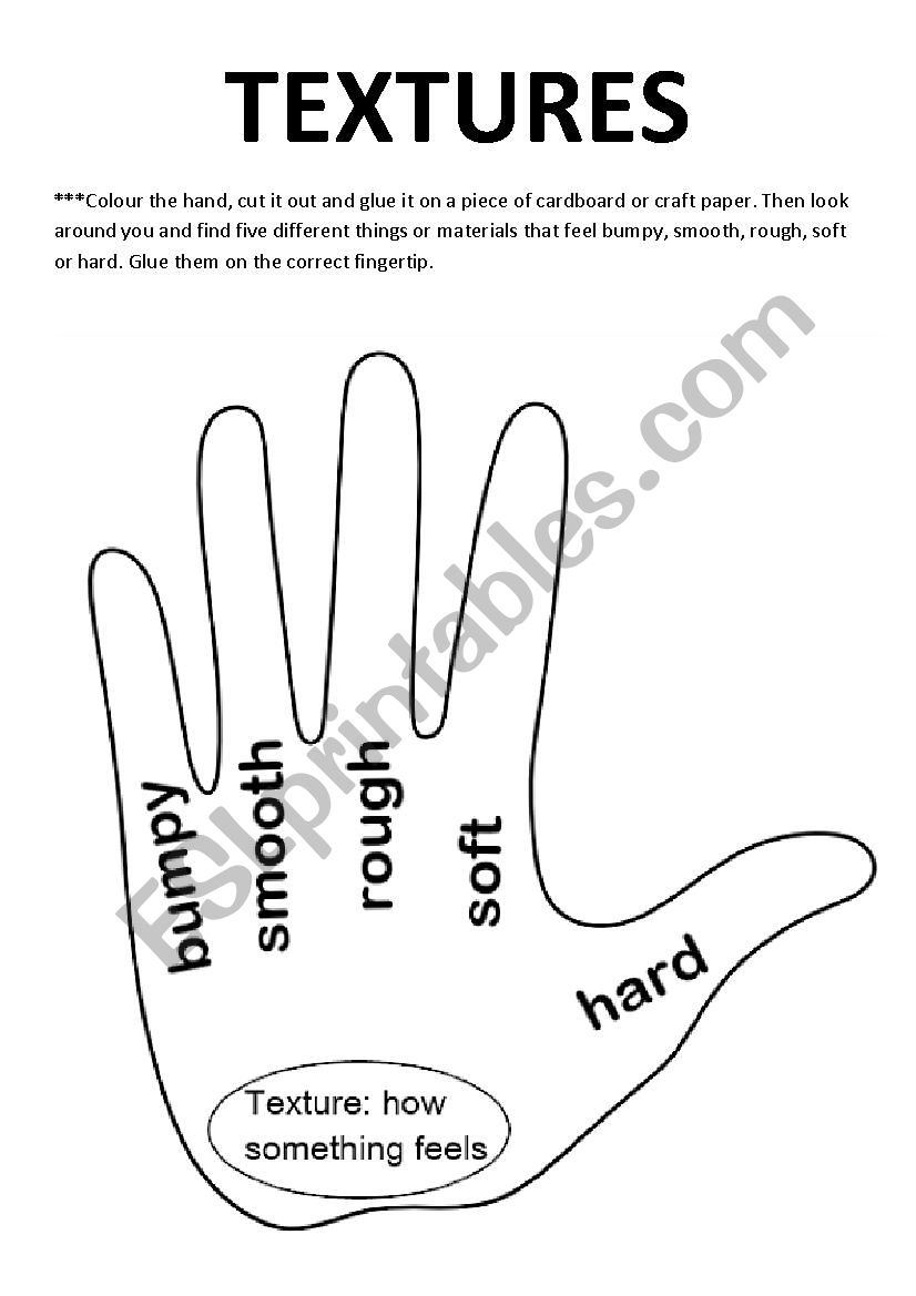 TEXTURES HAND worksheet