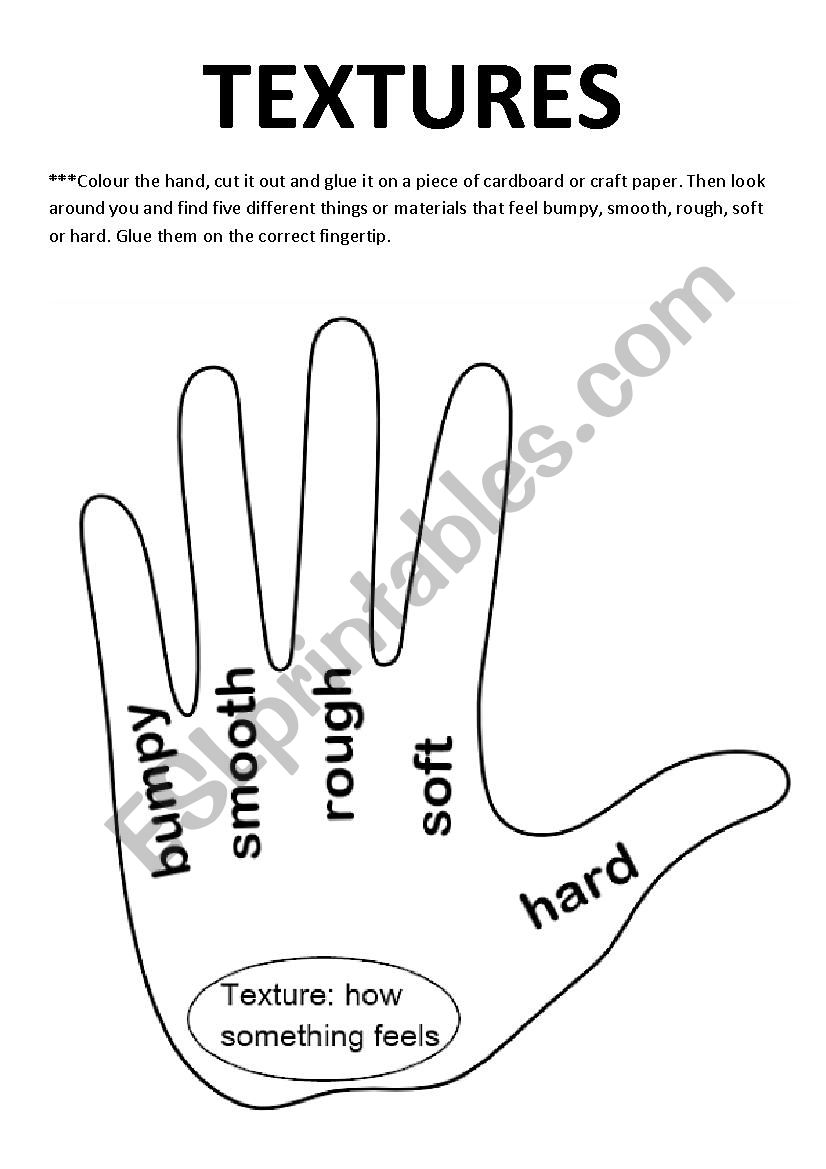 TEXTURES HAND worksheet