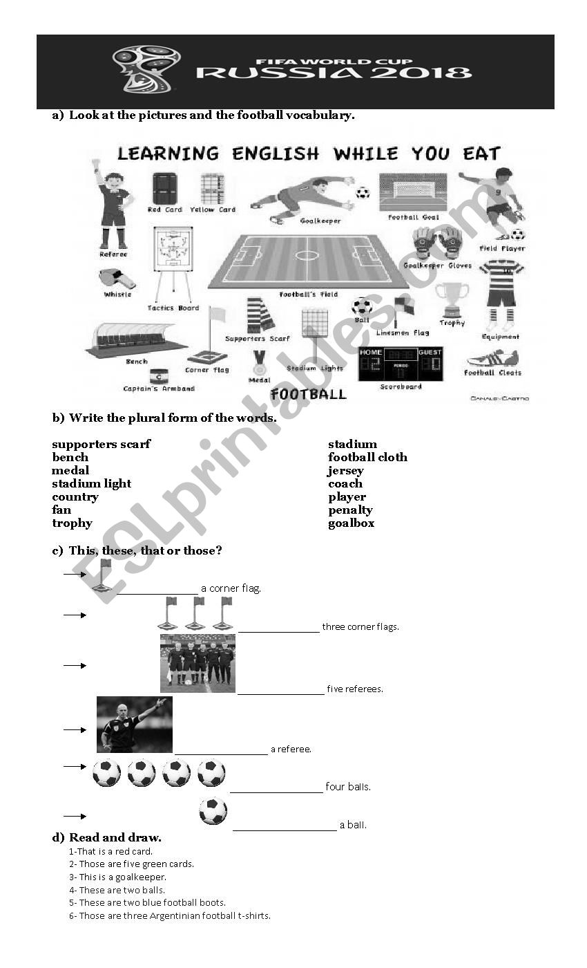 Russia 2018 worksheet