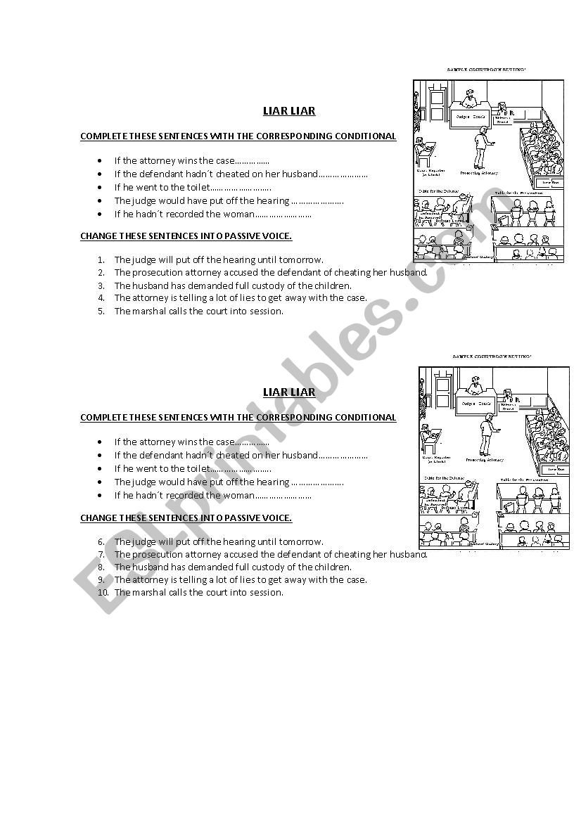 Liar Liar worksheet