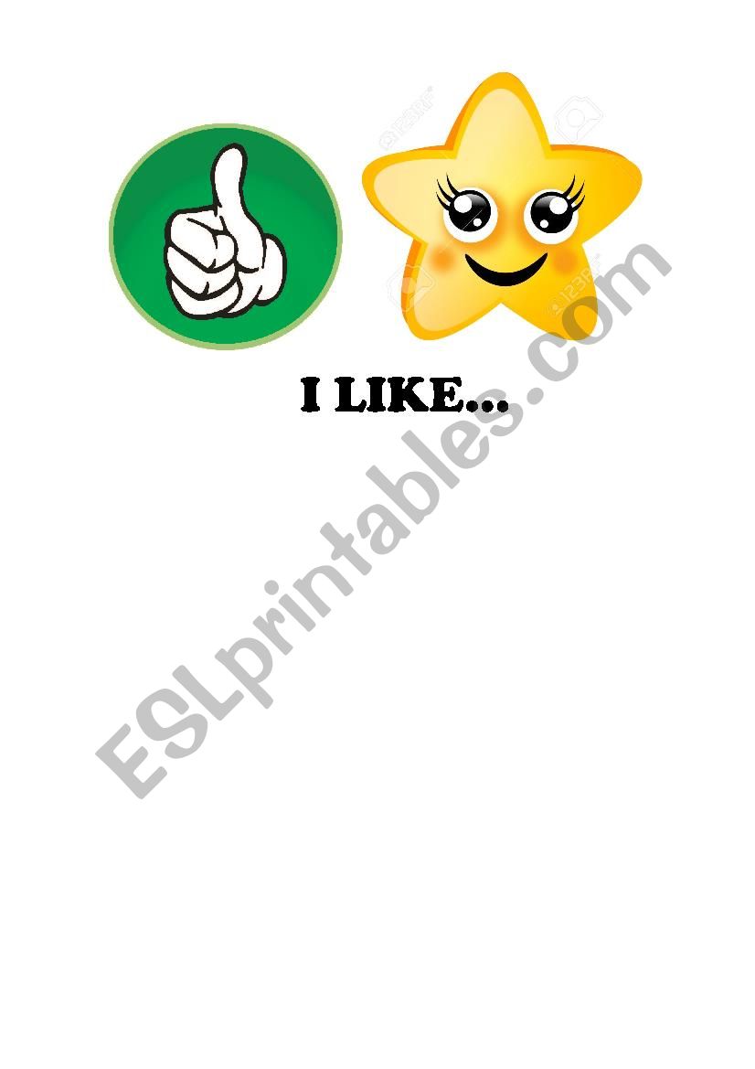 I like/ I dont like form worksheet
