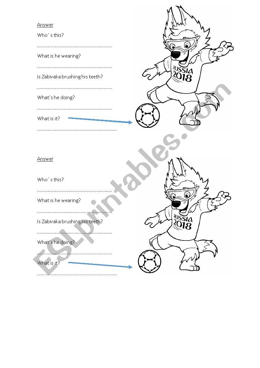 answer about Zabivaka worksheet