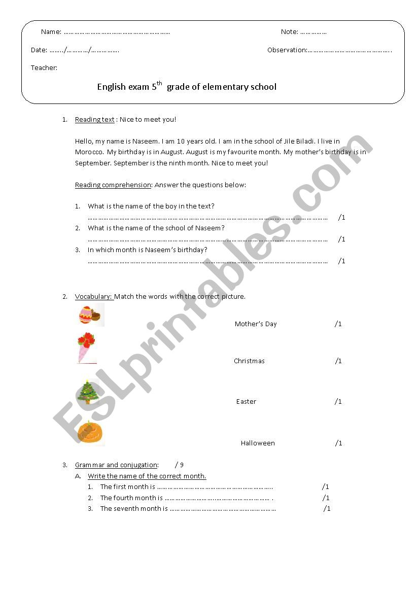 Mid semester test for beginners