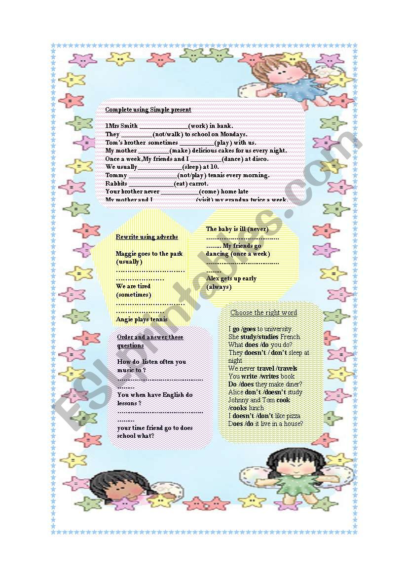 Simple Present worksheet