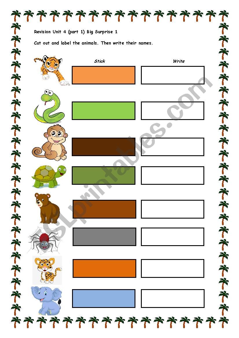 Big Surprise 1 Animals worksheet