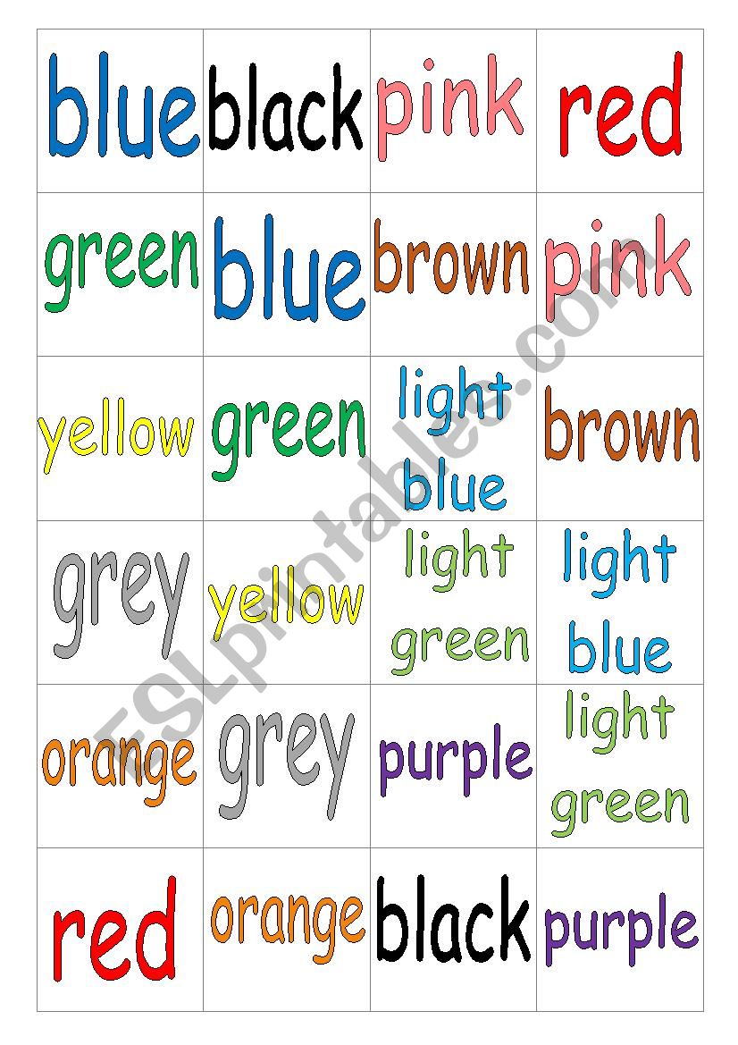 Colour Dominoes worksheet