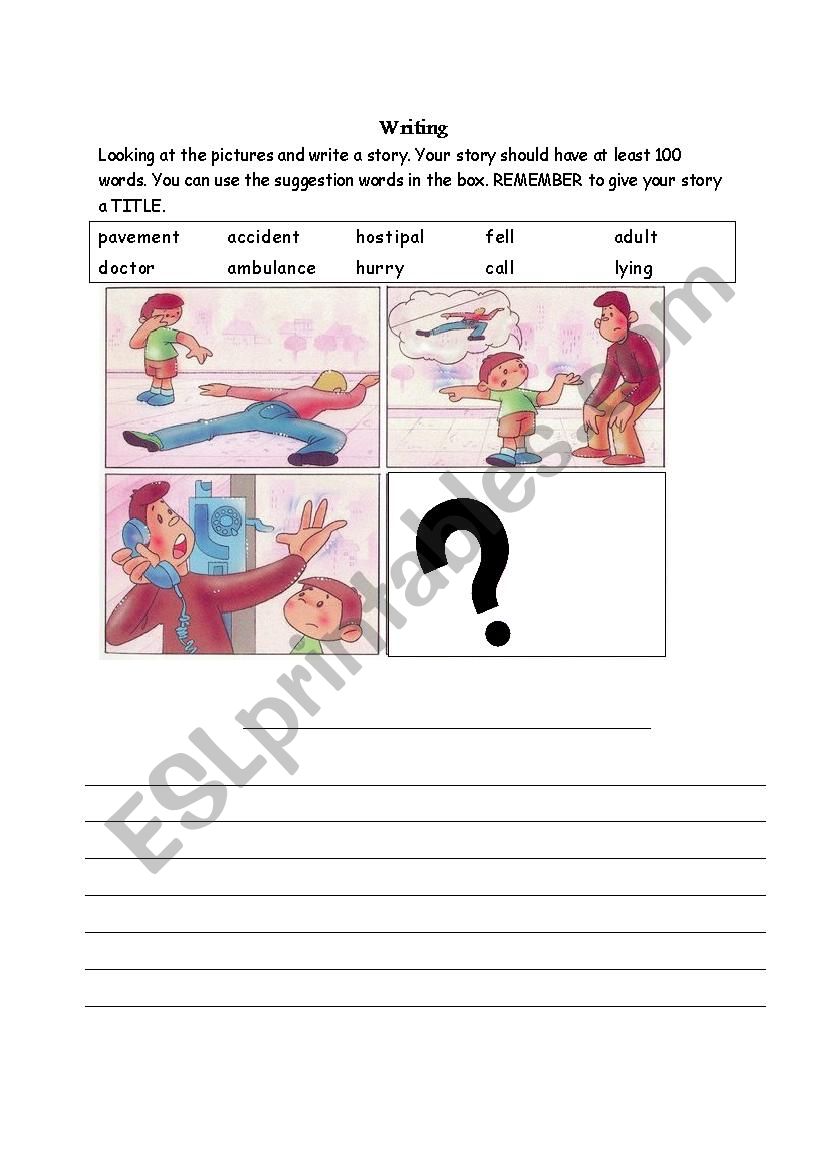 sequence pictures writing worksheet