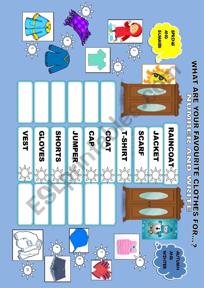 CLOTHES MATCHING worksheet