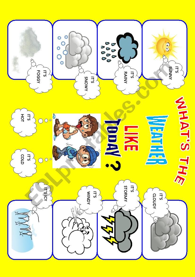 Whats the weather like today worksheet