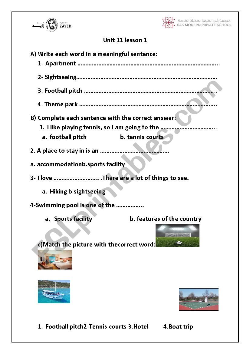 vocabulary worksheet