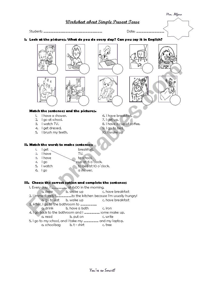 Simple Present Tense worksheet