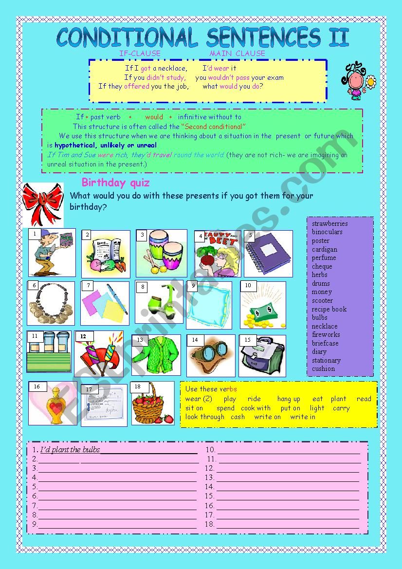 conditional sentences II worksheet