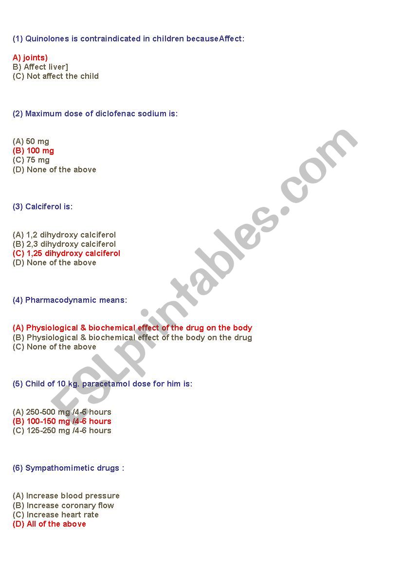 TEST worksheet