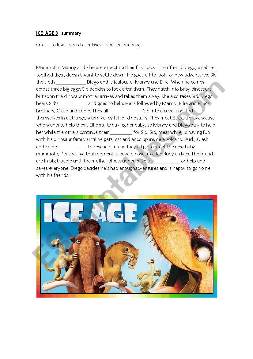 Ice age 3: Dawn of the dinosaurs
