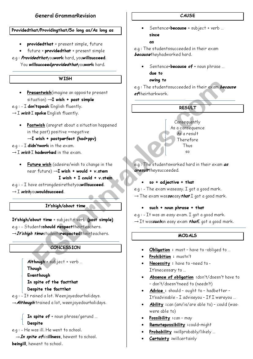 Grammar 3AS worksheet