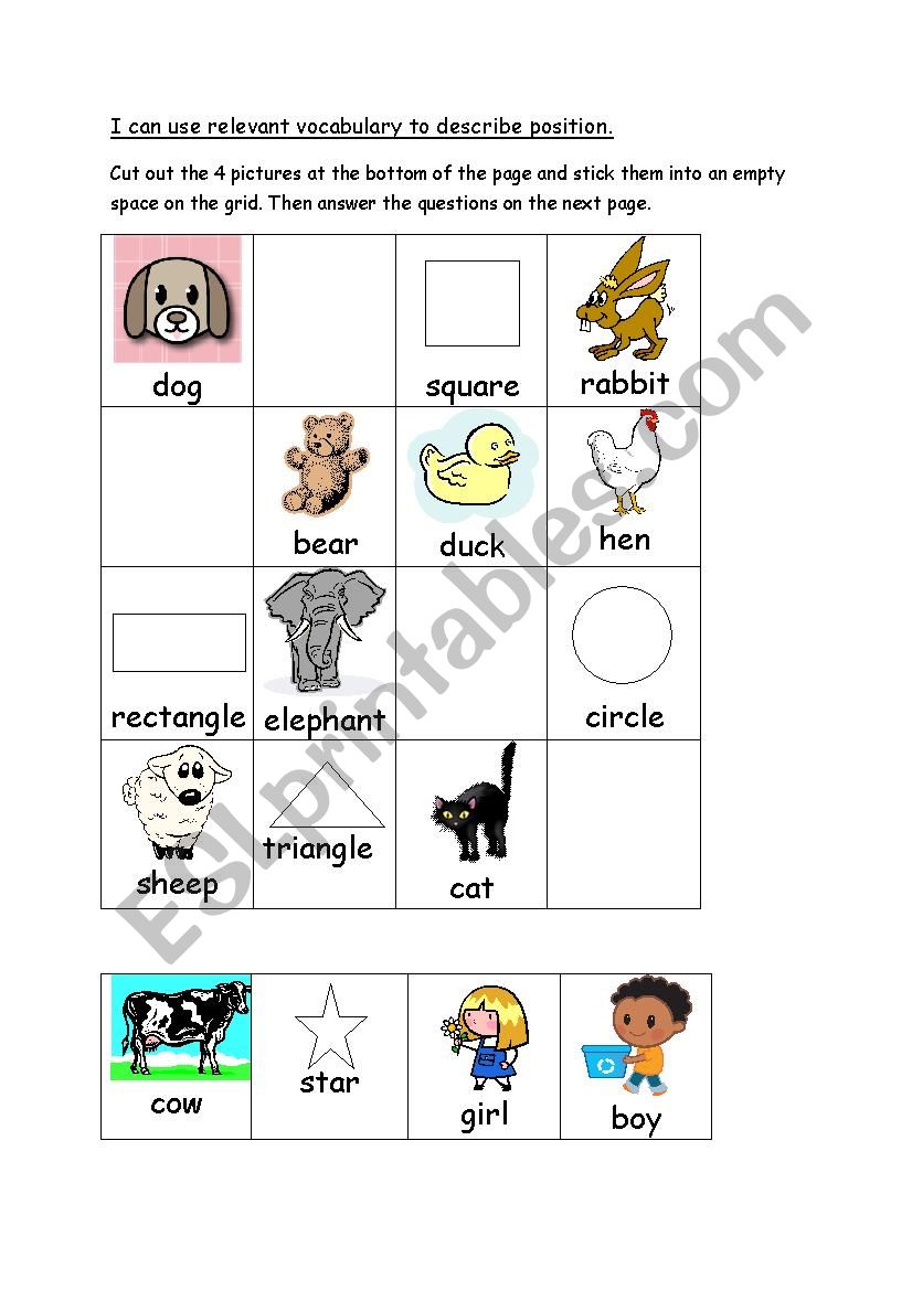 prepositions  worksheet