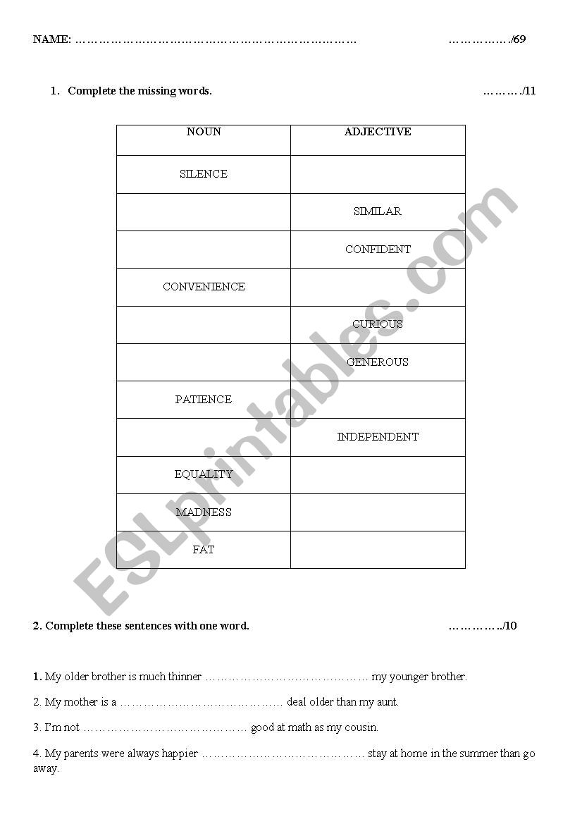 FCE for Schools preparation test