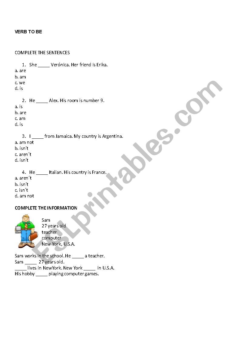 Review To be - personal info - adjectives - descriptions