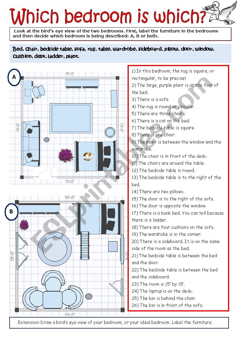 Which bedroom is it? worksheet