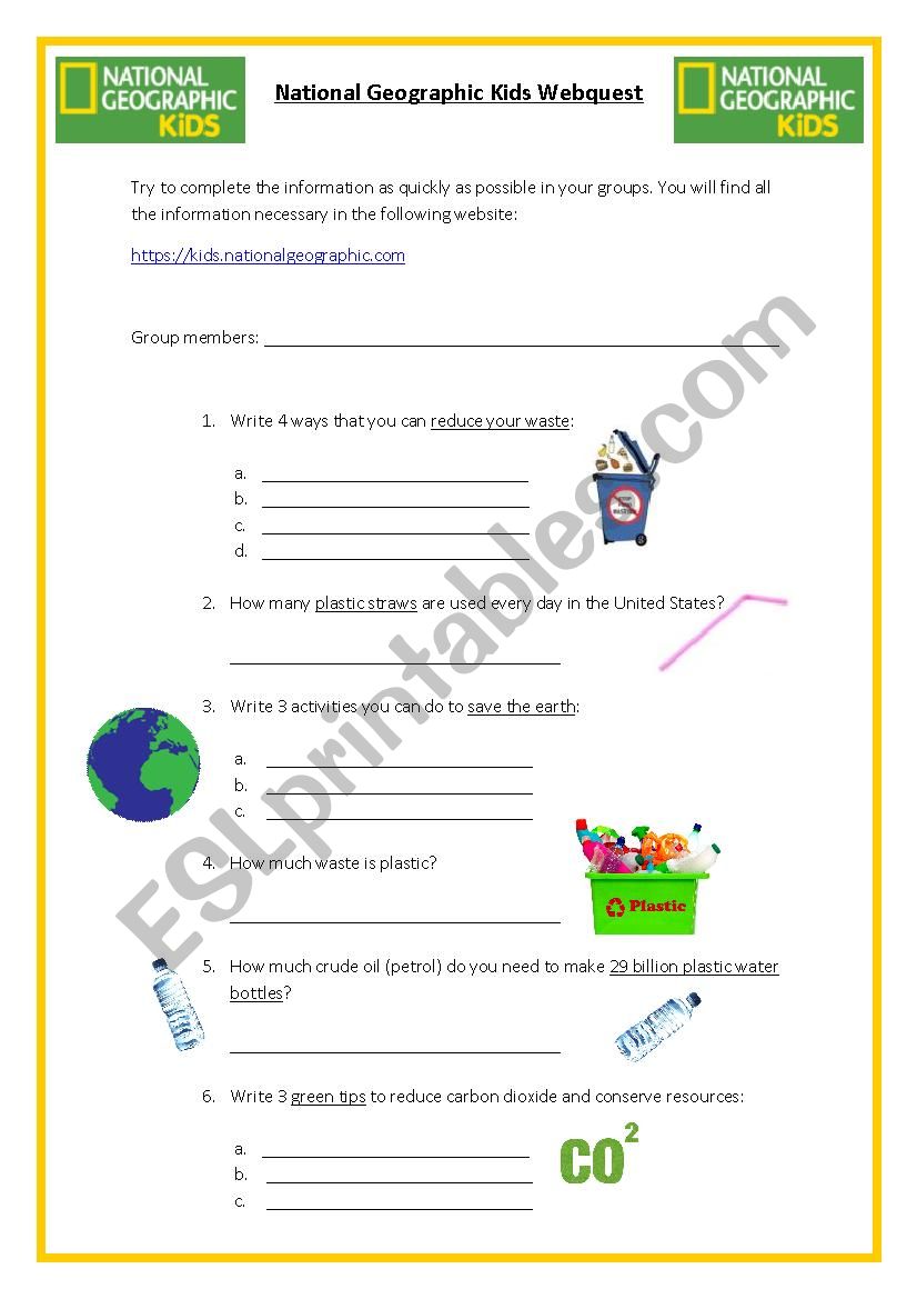 National Geographic Kids Webquest