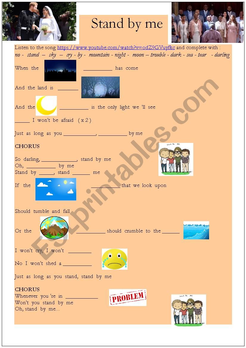 Stand by Me Song worksheet