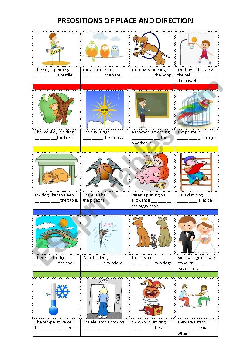 Prepositions of Place and Direction