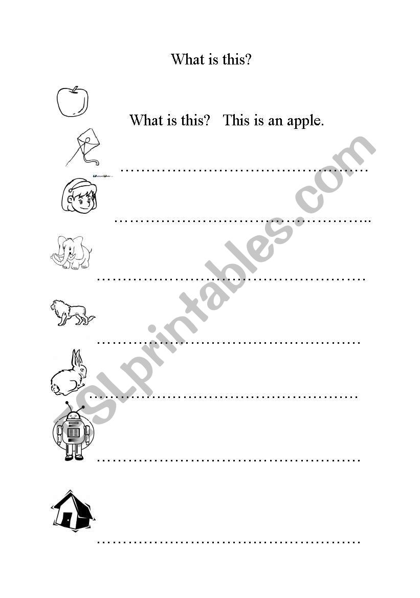 What is this? worksheet