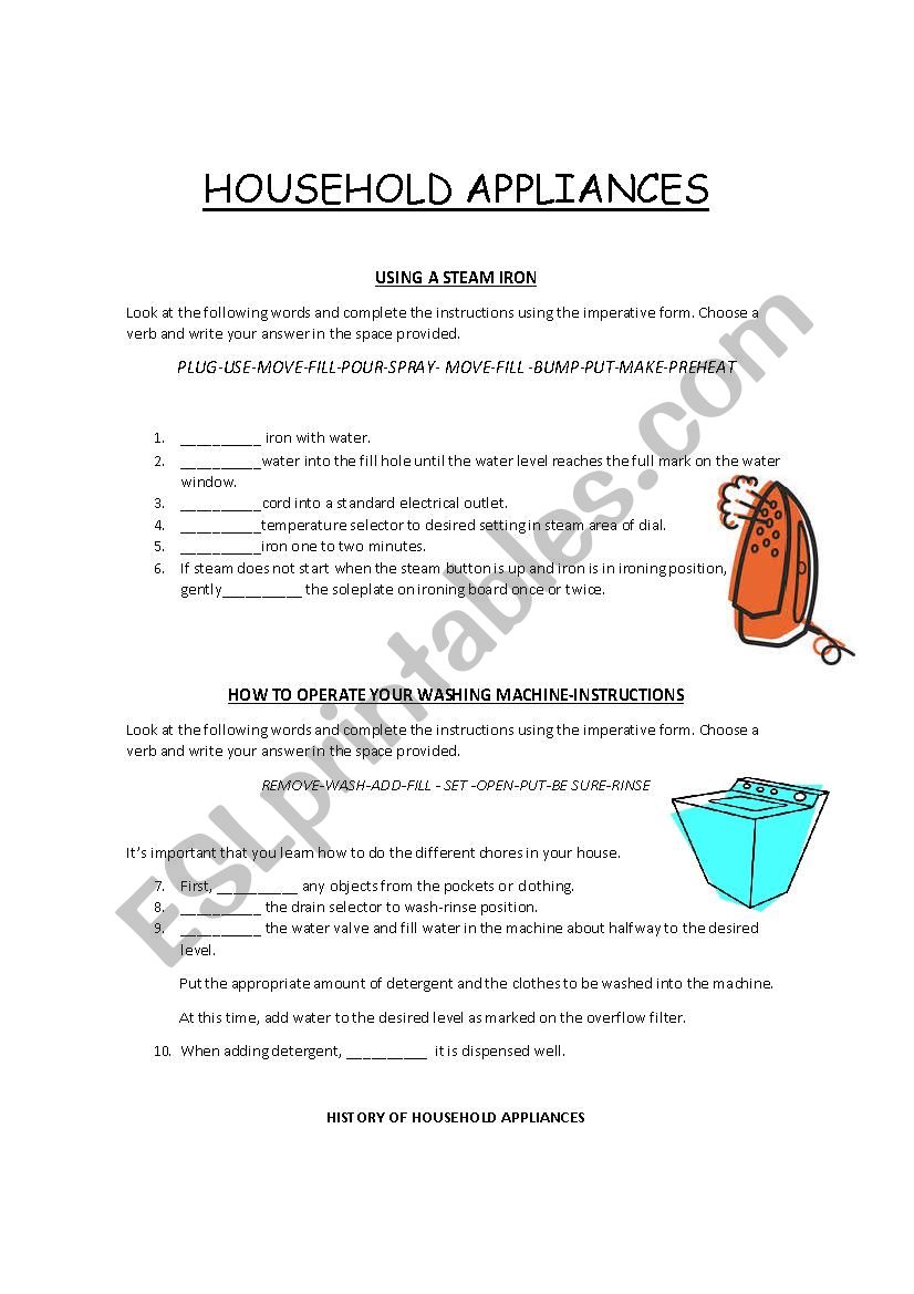 Instructions on How to Operate Electrical Appliances