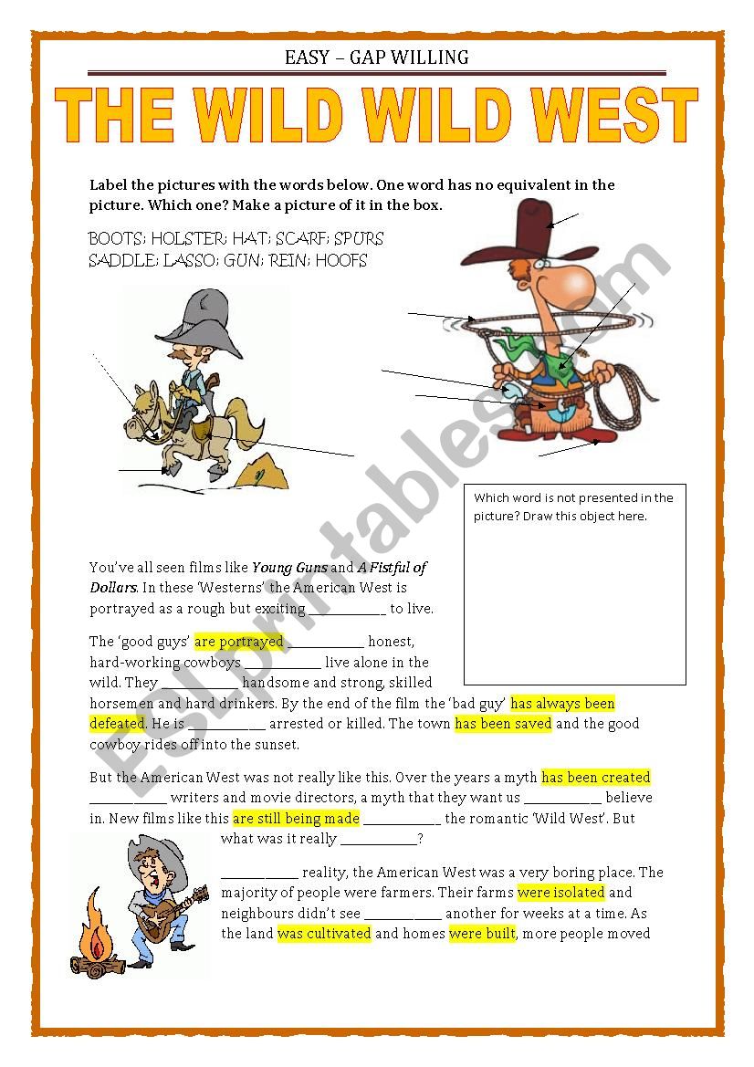 GAP FILLING & PASSIVE VOICE - COWBOYS