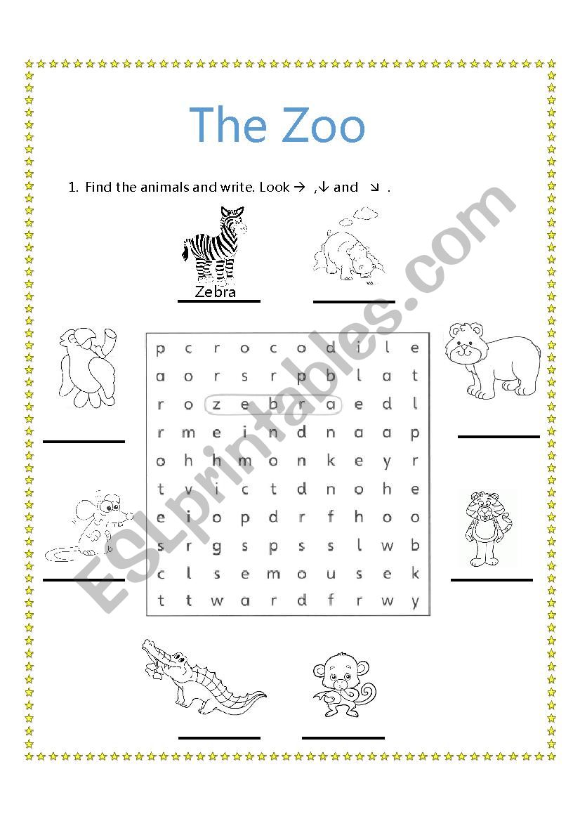 the zoo worksheet