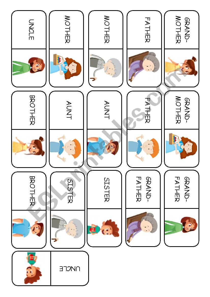 Family domino! worksheet