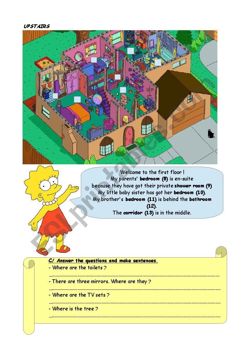 The Simpsons house - upstairs