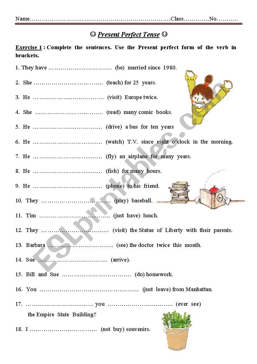 Simple Present Perfect Tense Worksheet 2nd Grade