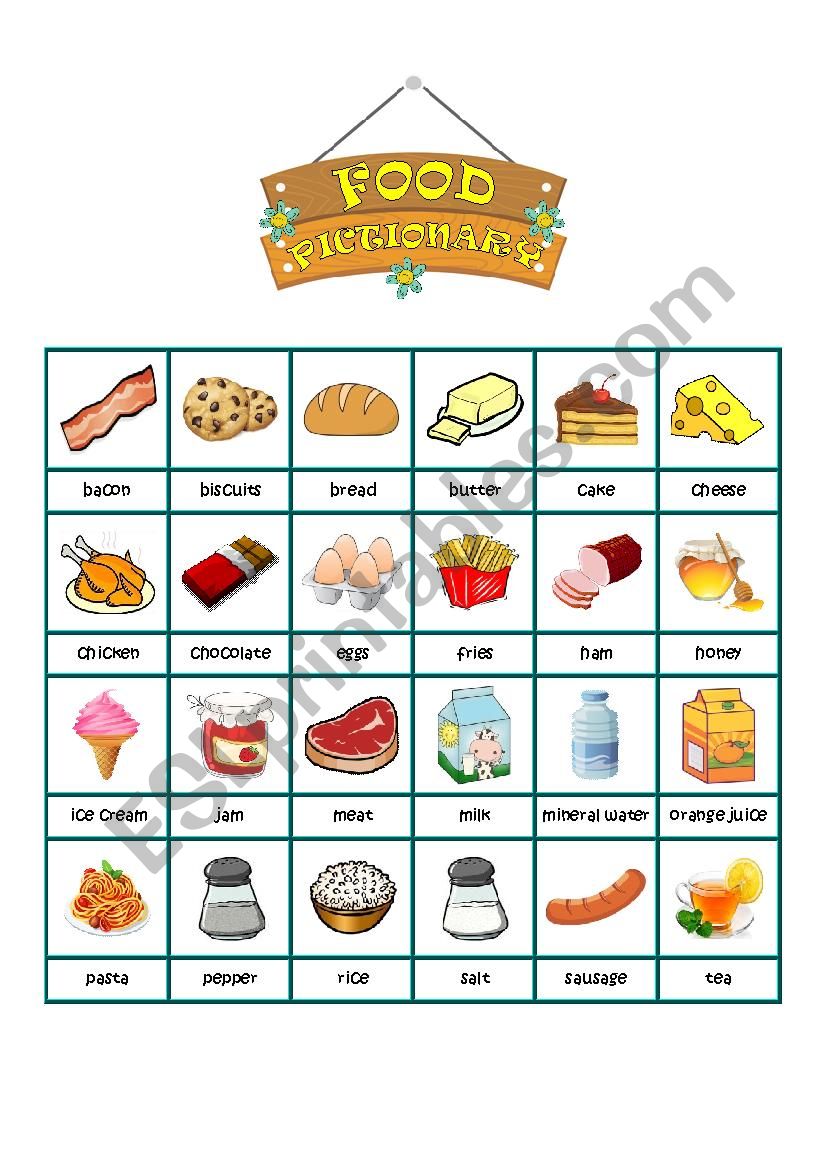 FOOD worksheet