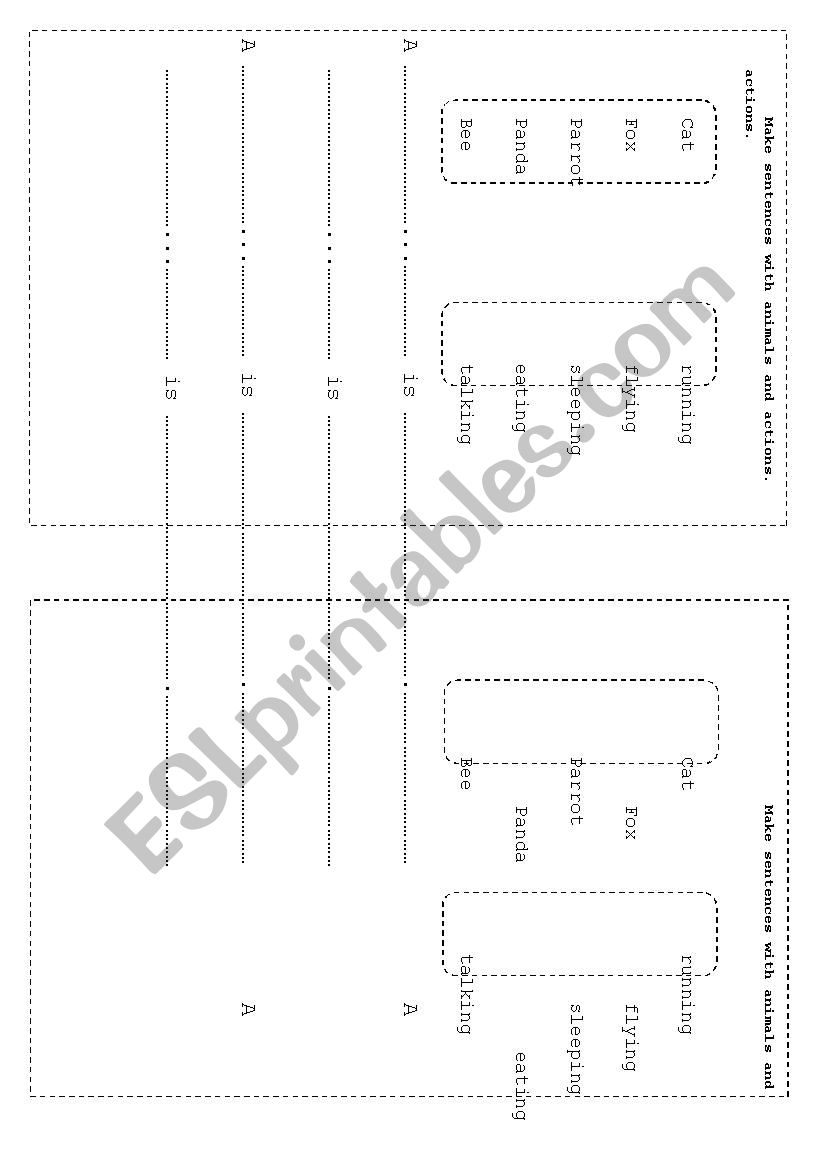 Match sentences worksheet