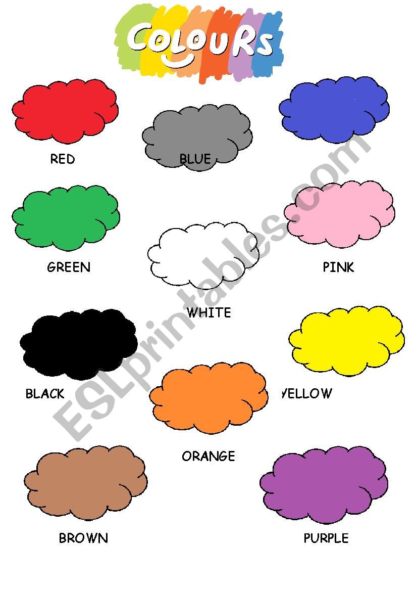 colours worksheet