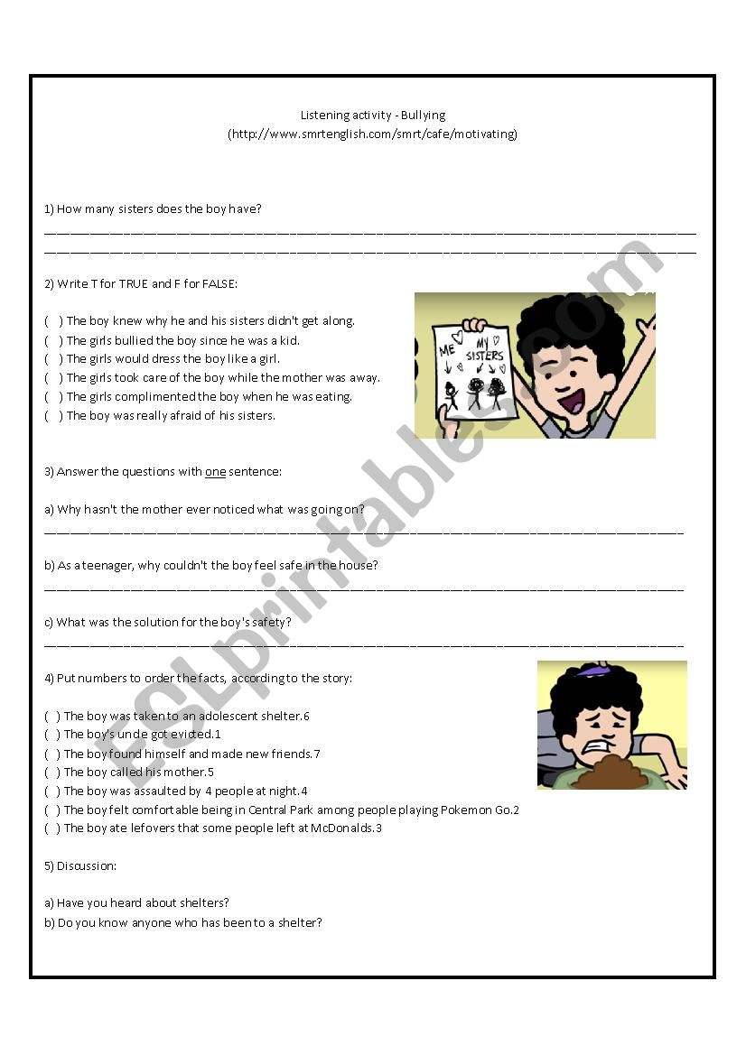 Video Activity - Bullying (with Answer key)