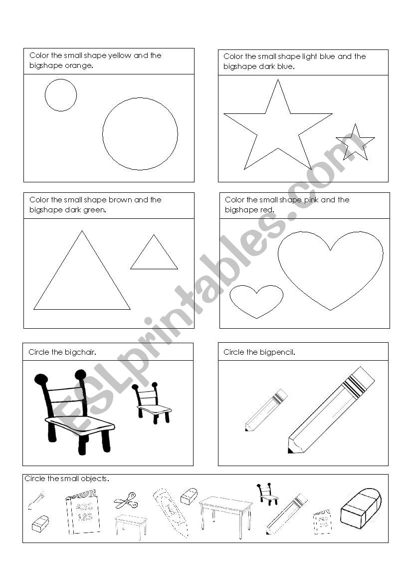 Big-small - ESL worksheet by chinchulina