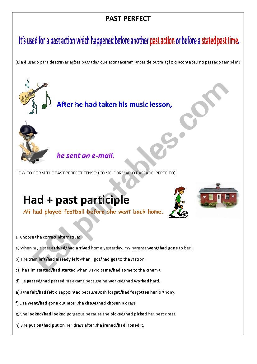 PAST PERFECT worksheet