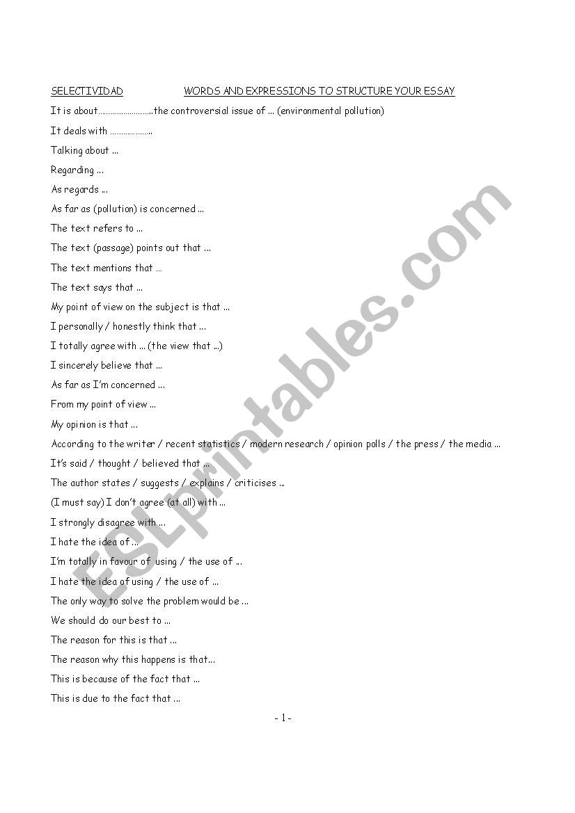 useful writing expressions worksheet