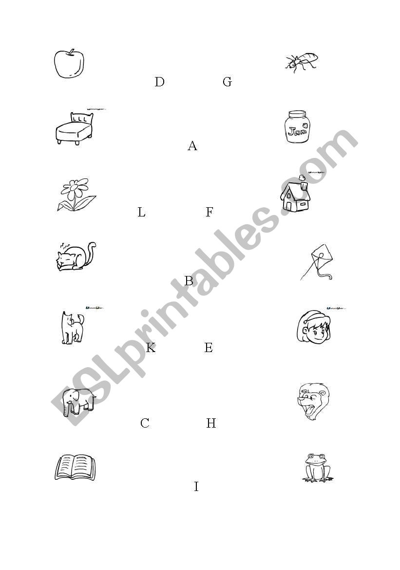 alphabet worksheet