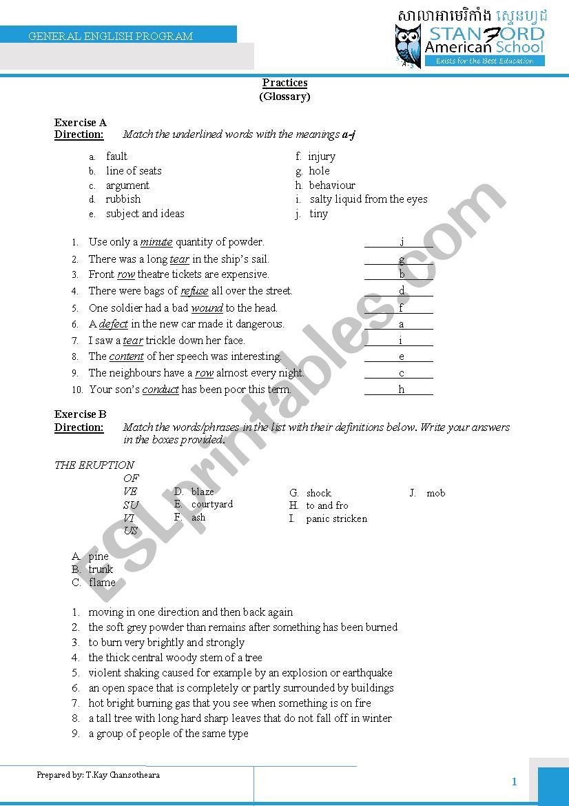 New Headway/American Headway (Vocabulary Unit 9)